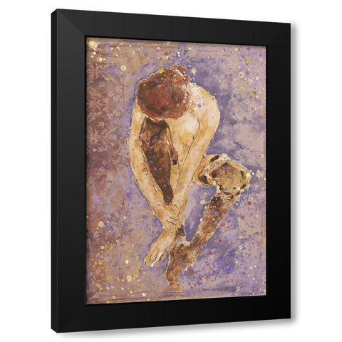 Purple Repose Black Modern Wood Framed Art Print by Wiley, Marta