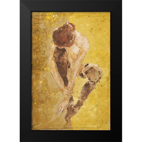 Yellow Repose Black Modern Wood Framed Art Print by Wiley, Marta
