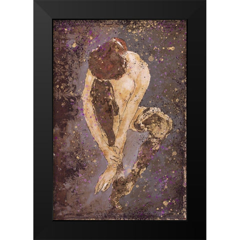 Burgundy Repose Black Modern Wood Framed Art Print by Wiley, Marta