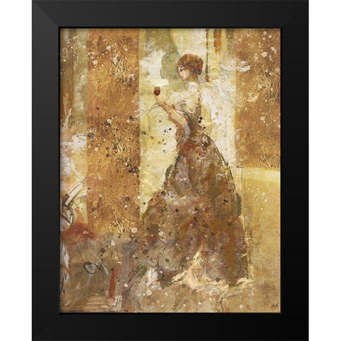 Wine I Black Modern Wood Framed Art Print by Wiley, Marta