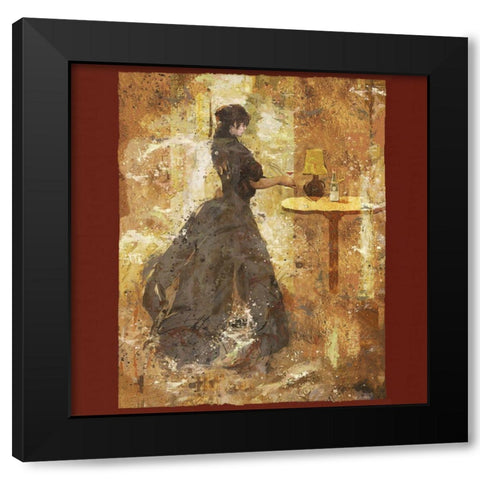 Wine II red Black Modern Wood Framed Art Print with Double Matting by Wiley, Marta