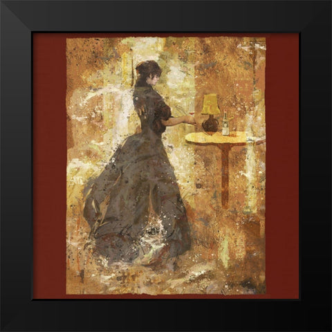 Wine II red Black Modern Wood Framed Art Print by Wiley, Marta