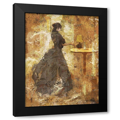 Wine II red Black Modern Wood Framed Art Print by Wiley, Marta