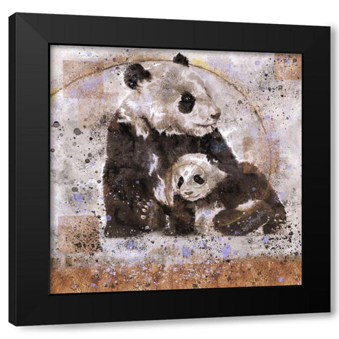 Fibonacci Panda I Black Modern Wood Framed Art Print with Double Matting by Wiley, Marta