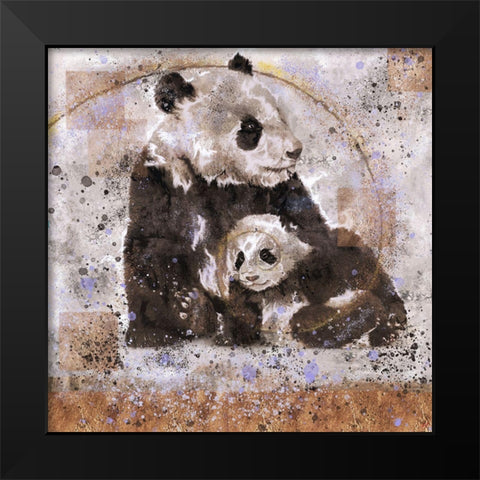 Fibonacci Panda I Black Modern Wood Framed Art Print by Wiley, Marta