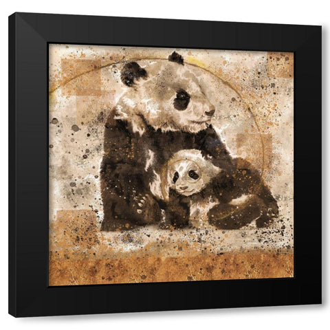 Fibonacci Panda II Black Modern Wood Framed Art Print by Wiley, Marta