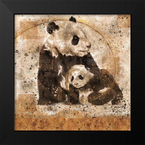 Fibonacci Panda II Black Modern Wood Framed Art Print by Wiley, Marta