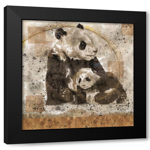 Fibonacci Panda III Black Modern Wood Framed Art Print with Double Matting by Wiley, Marta