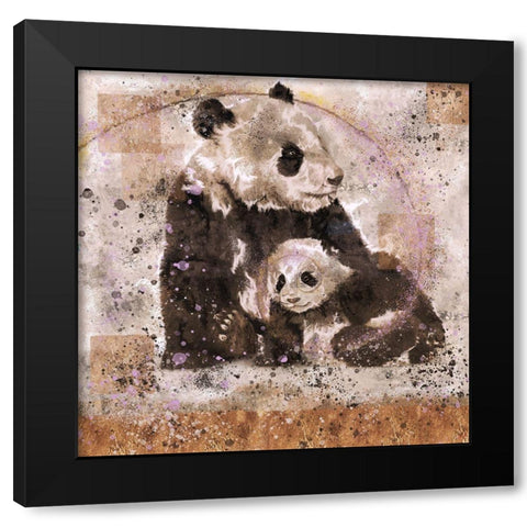 Fibonacci Panda VI Black Modern Wood Framed Art Print with Double Matting by Wiley, Marta