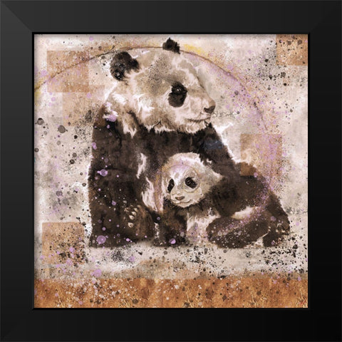 Fibonacci Panda VI Black Modern Wood Framed Art Print by Wiley, Marta