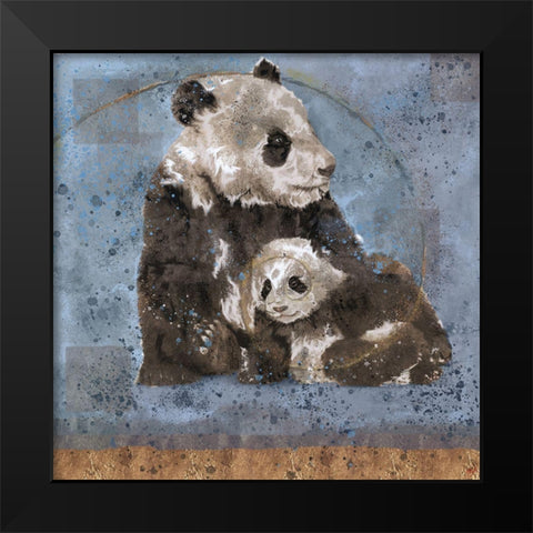 Fibonacci Panda VII Black Modern Wood Framed Art Print by Wiley, Marta