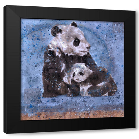 Fibonacci Panda VIII Black Modern Wood Framed Art Print with Double Matting by Wiley, Marta