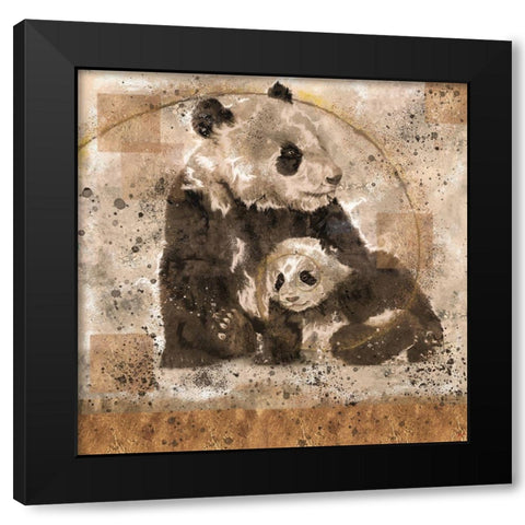 Fibonacci Panda VIIII Black Modern Wood Framed Art Print by Wiley, Marta