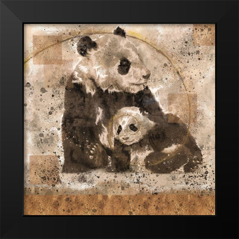 Fibonacci Panda VIIII Black Modern Wood Framed Art Print by Wiley, Marta