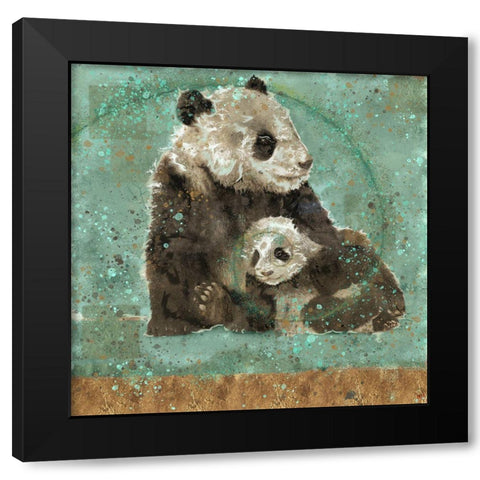 Fibonacci Panda X Black Modern Wood Framed Art Print with Double Matting by Wiley, Marta