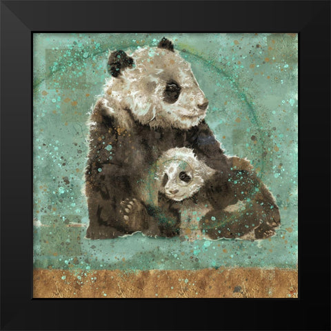 Fibonacci Panda X Black Modern Wood Framed Art Print by Wiley, Marta