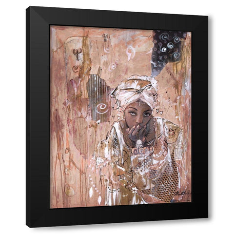 Secrets Kept Black Modern Wood Framed Art Print with Double Matting by Wiley, Marta