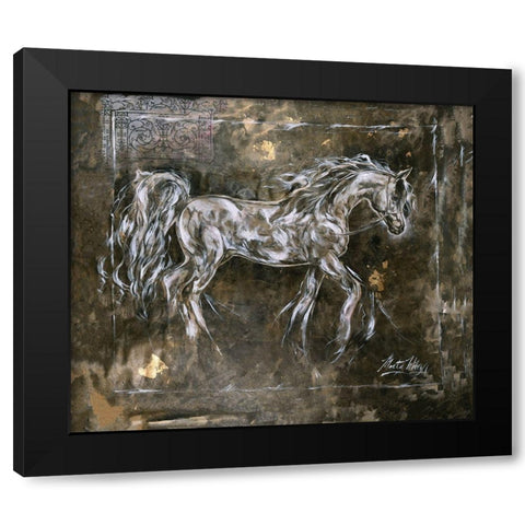 White Lepa Zena Black Modern Wood Framed Art Print with Double Matting by Wiley, Marta