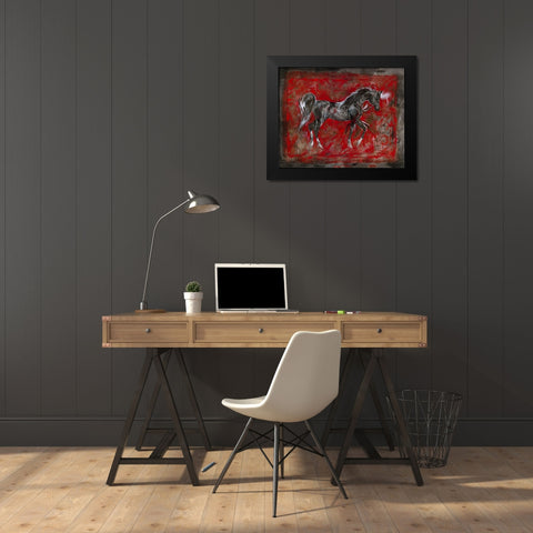 Red Lepa Zena Differnt Border Black Modern Wood Framed Art Print by Wiley, Marta