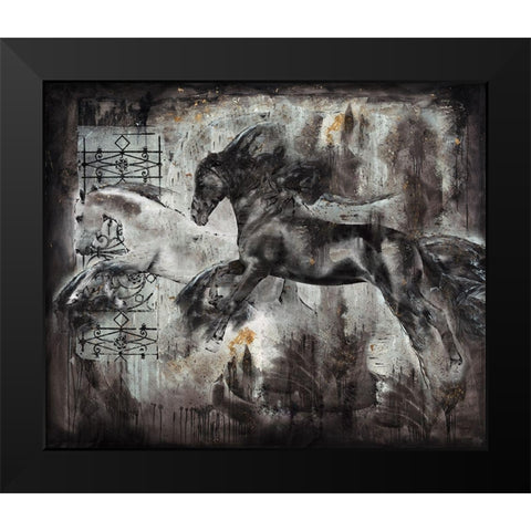 Romance Black Modern Wood Framed Art Print by Wiley, Marta