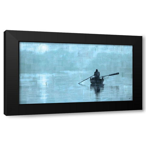 Peace Black Modern Wood Framed Art Print with Double Matting by Wiley, Marta