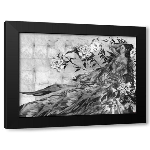 India Ink Sketch Black Modern Wood Framed Art Print with Double Matting by Wiley, Marta