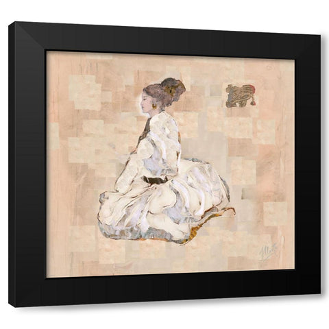 Silk Squares II Black Modern Wood Framed Art Print with Double Matting by Wiley, Marta