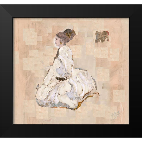 Silk Squares II Black Modern Wood Framed Art Print by Wiley, Marta