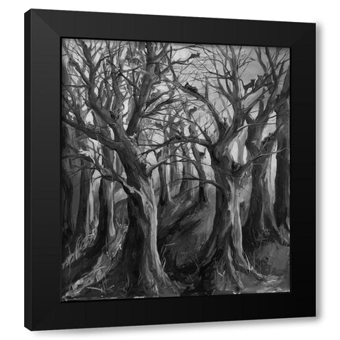 Cats BandW Black Modern Wood Framed Art Print by Wiley, Marta