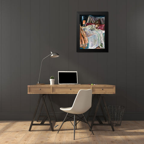 Child Sleeping Black Modern Wood Framed Art Print by Wiley, Marta