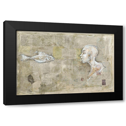 Hook Black Modern Wood Framed Art Print with Double Matting by Wiley, Marta
