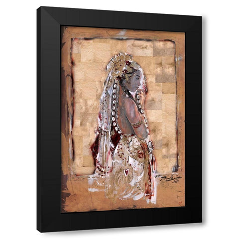 Golden Princess Black Modern Wood Framed Art Print with Double Matting by Wiley, Marta