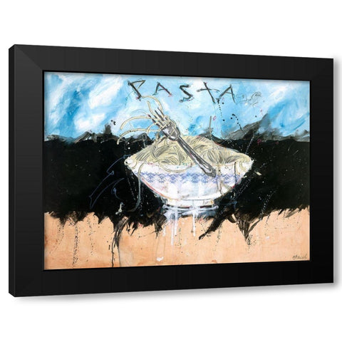 Pasta I Black Modern Wood Framed Art Print by Wiley, Marta