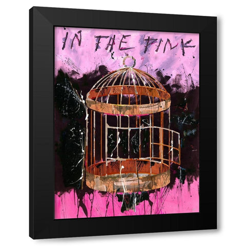 IN THE PINK Black Modern Wood Framed Art Print by Wiley, Marta