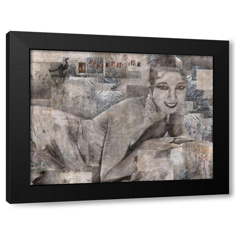 Josephine Black Modern Wood Framed Art Print with Double Matting by Wiley, Marta