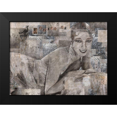 Josephine Black Modern Wood Framed Art Print by Wiley, Marta