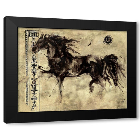 Lepa Zena Original Black Modern Wood Framed Art Print with Double Matting by Wiley, Marta