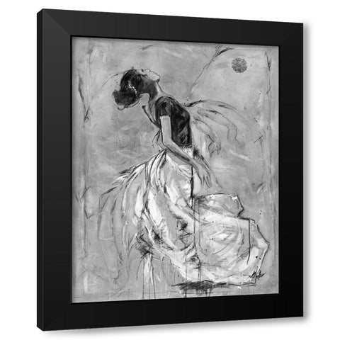 Living The Dream BandW Black Modern Wood Framed Art Print with Double Matting by Wiley, Marta
