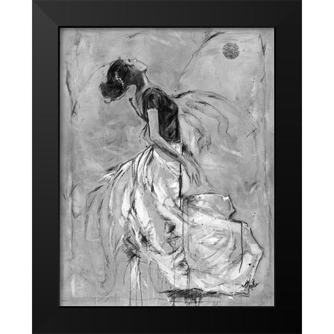 Living The Dream BandW Black Modern Wood Framed Art Print by Wiley, Marta