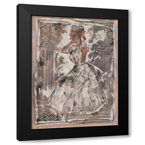 Beauty Stencil II Black Modern Wood Framed Art Print with Double Matting by Wiley, Marta