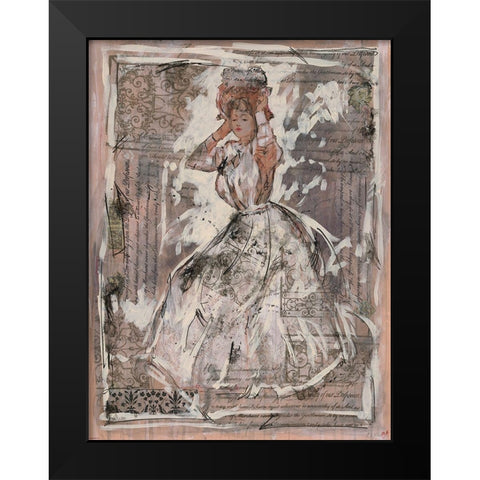 Beauty Stencil II Black Modern Wood Framed Art Print by Wiley, Marta