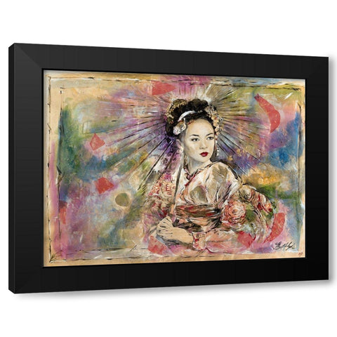 Geisha VI Black Modern Wood Framed Art Print by Wiley, Marta