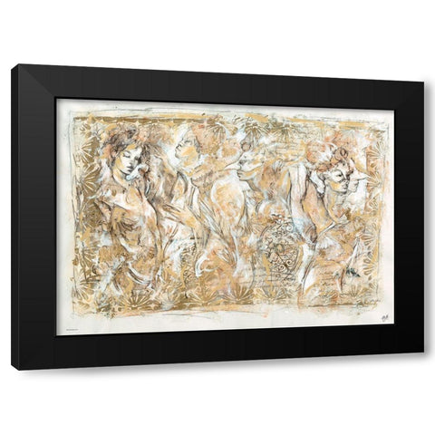 Masqurade different border Black Modern Wood Framed Art Print with Double Matting by Wiley, Marta