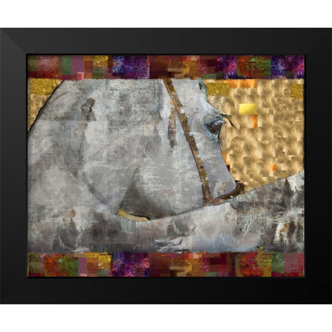 Gold Leaf Arabian Black Modern Wood Framed Art Print by Wiley, Marta