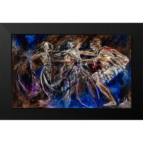 Scorpio Black Modern Wood Framed Art Print by Wiley, Marta