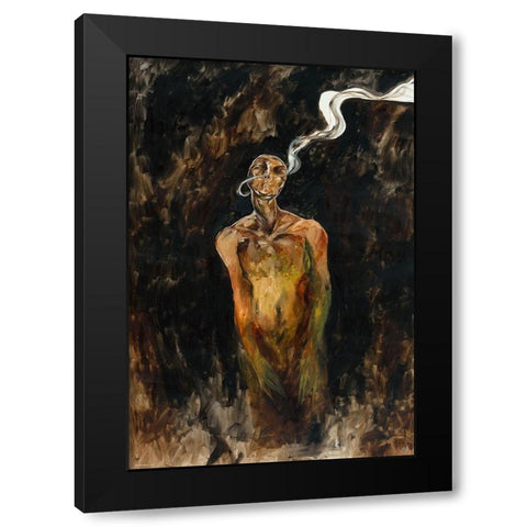 Demon Who Smells The Light Black Modern Wood Framed Art Print with Double Matting by Wiley, Marta