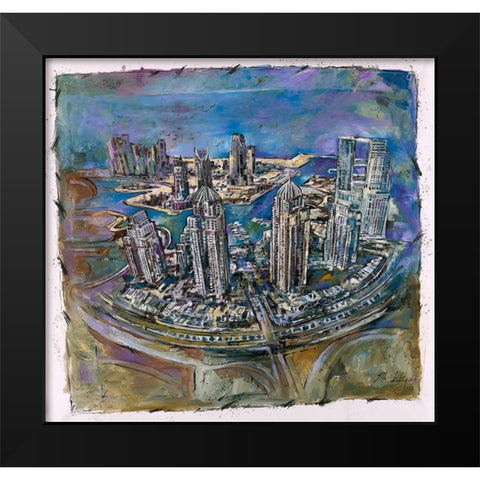 Dubai III Black Modern Wood Framed Art Print by Wiley, Marta