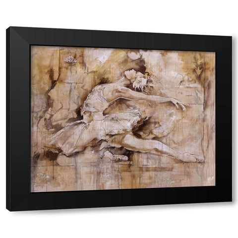 Ballerian Sepia Black Modern Wood Framed Art Print with Double Matting by Wiley, Marta