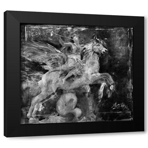 Princess BandW Black Modern Wood Framed Art Print with Double Matting by Wiley, Marta