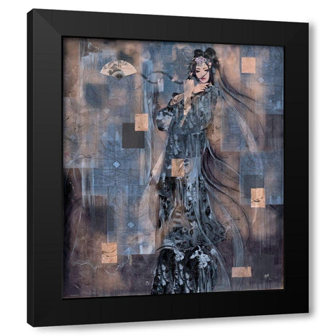 Geisha Tattoo I Black Modern Wood Framed Art Print with Double Matting by Wiley, Marta